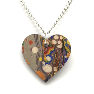 Heart Marbled Necklace