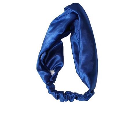 Satin headband - Blue