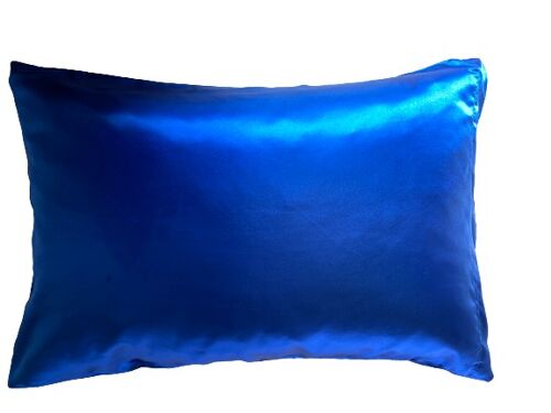 Taie d'oreiller en satin - Rectangle - Bleu