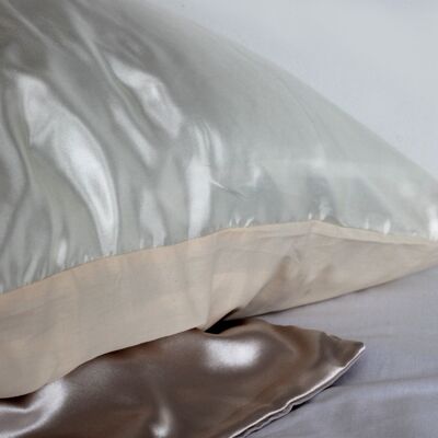 Satin pillowcase - Rectangle Set of 2 - Light beige