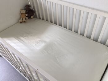 Housse de lit bébé en satin- Lot de 2 - Beige foncé 2