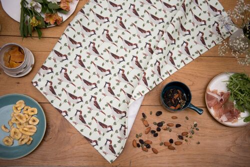 House Sparrow Print Tea Towel