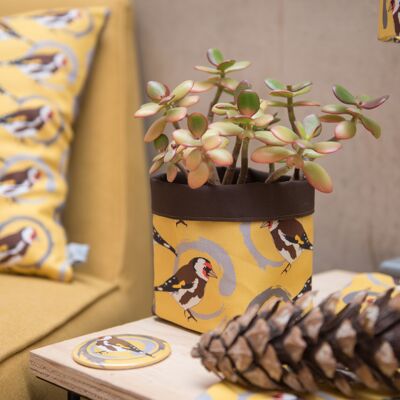 Goldfinch Print Plant Pot