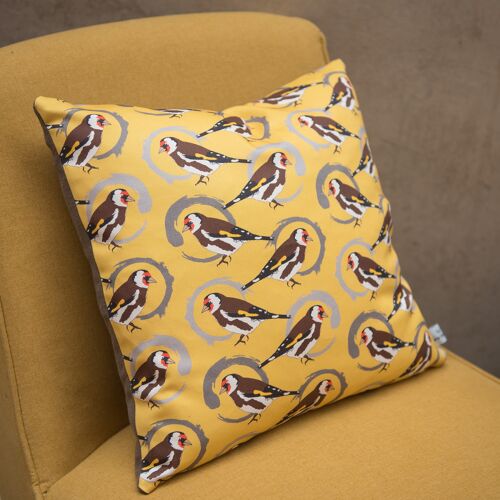 Goldfinch Print Cushion (with Feather Insert)