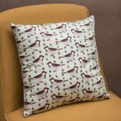 House Sparrow Print Cushion (with Feather Insert)