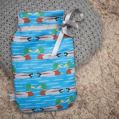 Duck Print Hot Water Bottle