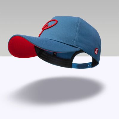 "P" baseball cap - blue red