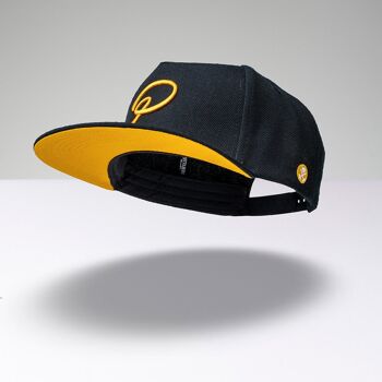 Snapback "P" - Noir Jaune 1