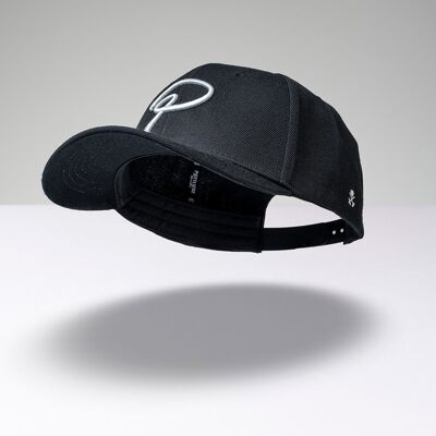 Gorra de béisbol "P" - blanco y negro