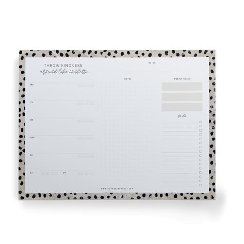 Block A4 | Cappuccino Weekly Planner