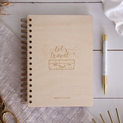 Wooden travel planner | Let's travel