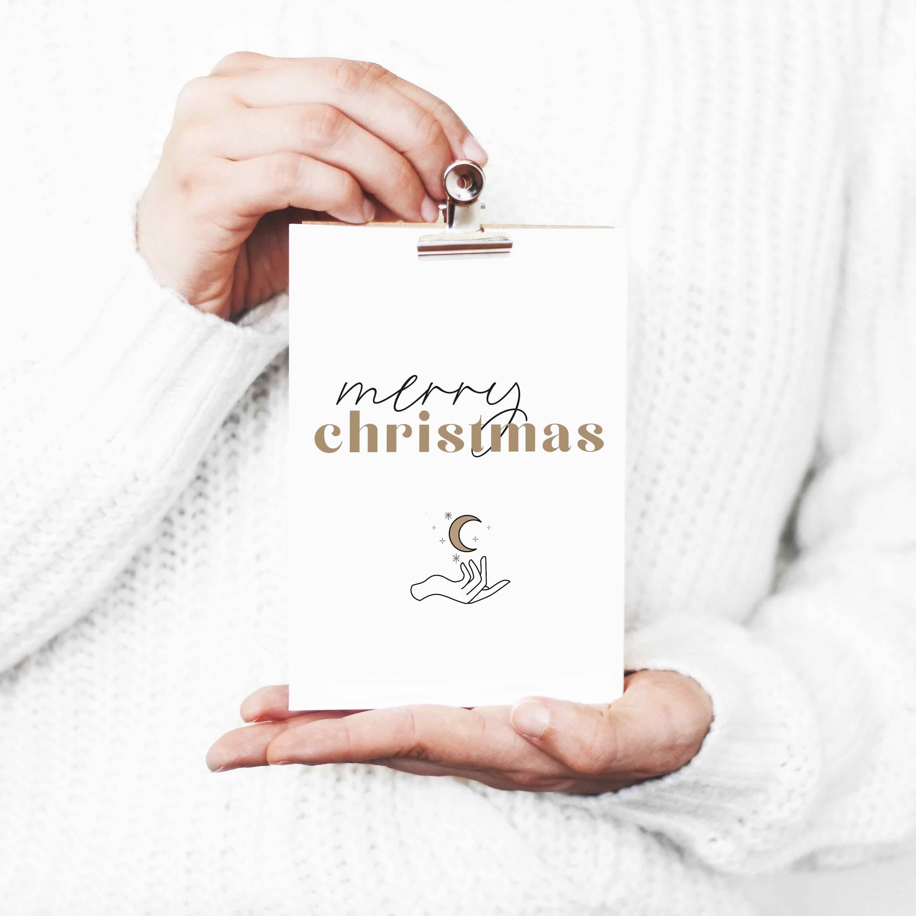 'Merry Christmas' folding card