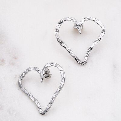 Corazon Earrings - Silver