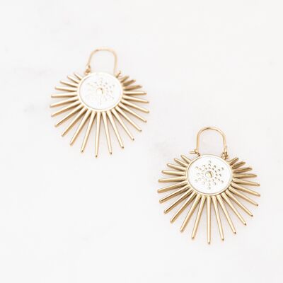 Solarina earrings - White gold