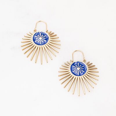 Solarina earrings - Blue gold