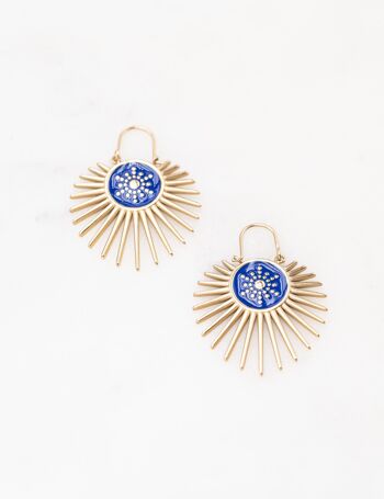 Boucles Solarina - Doré bleu 1