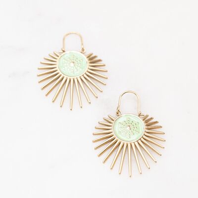 Solarina earrings - Green gold