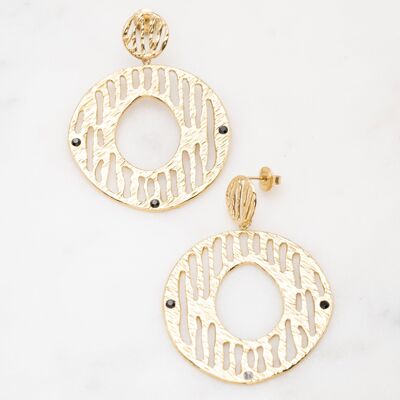 Pendientes Mirhaelle - Oro negro