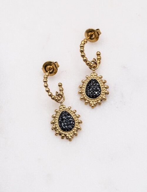 Boucles Alhambra - zircon noir