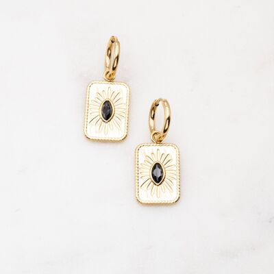 Elvenie earrings - Black gold