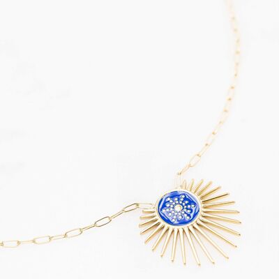 Solarina necklace - blue gold