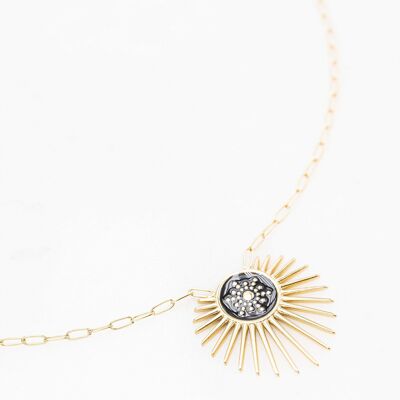 Solarina necklace - black gold