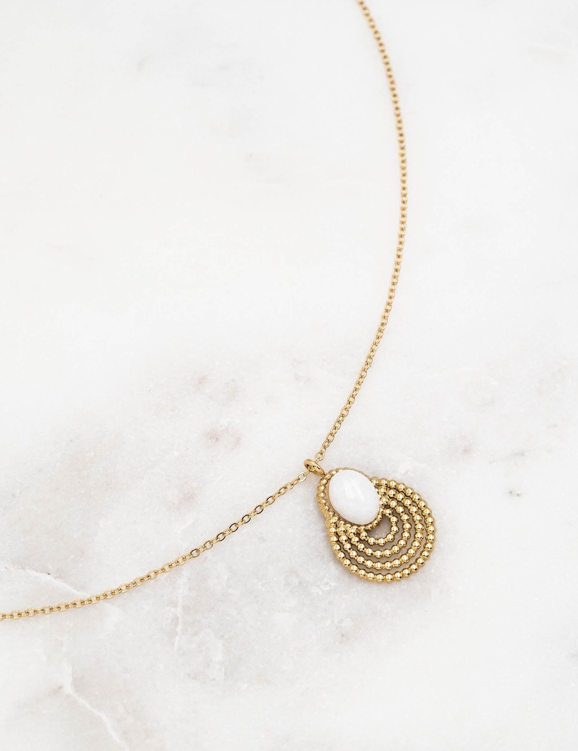 Collana Améline - giada bianca