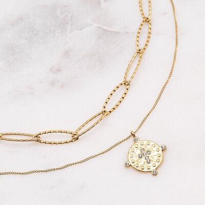 Collier multirangs Vivia - cristal