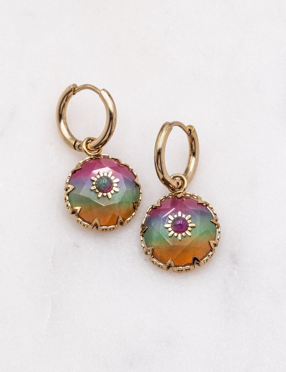 Orecchini Estrella - pasta vitrea multicolore