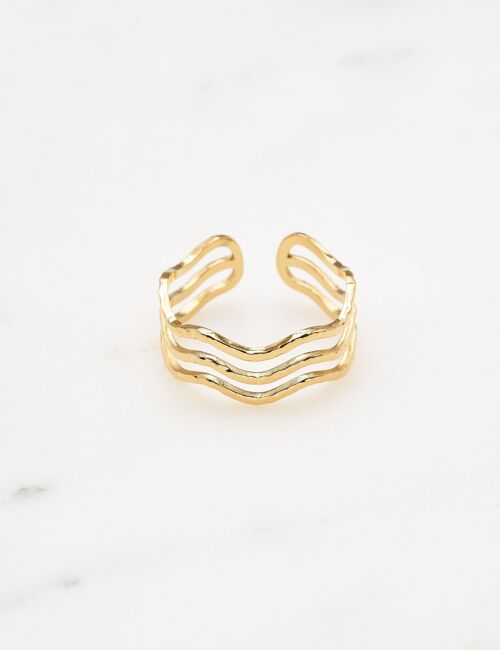 Bague Wavy - Doré