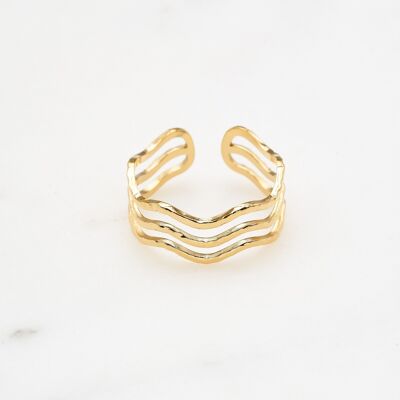 Wellenförmiger Ring - Gold