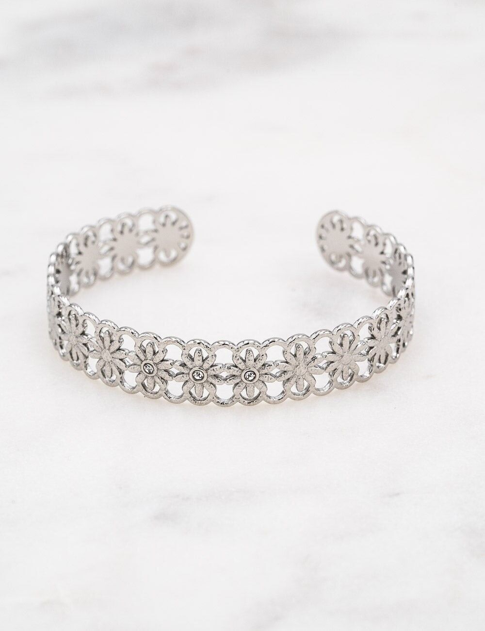 Majorelie Armreif - Weiß silber