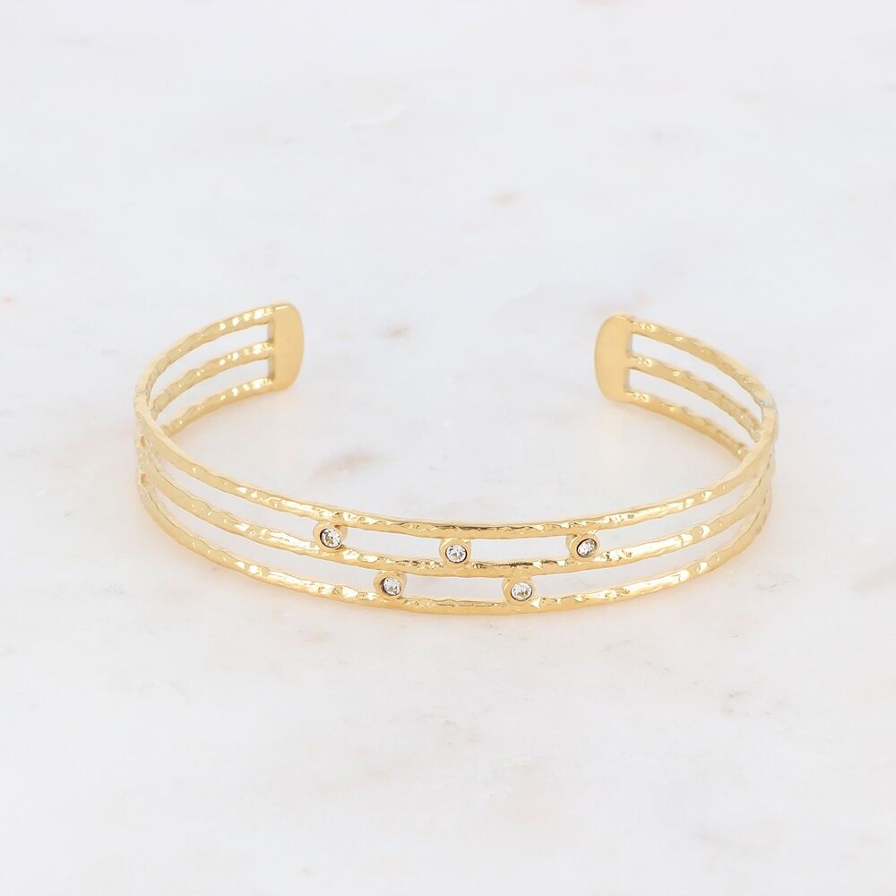 Marlane Armreif – Gold Weiß