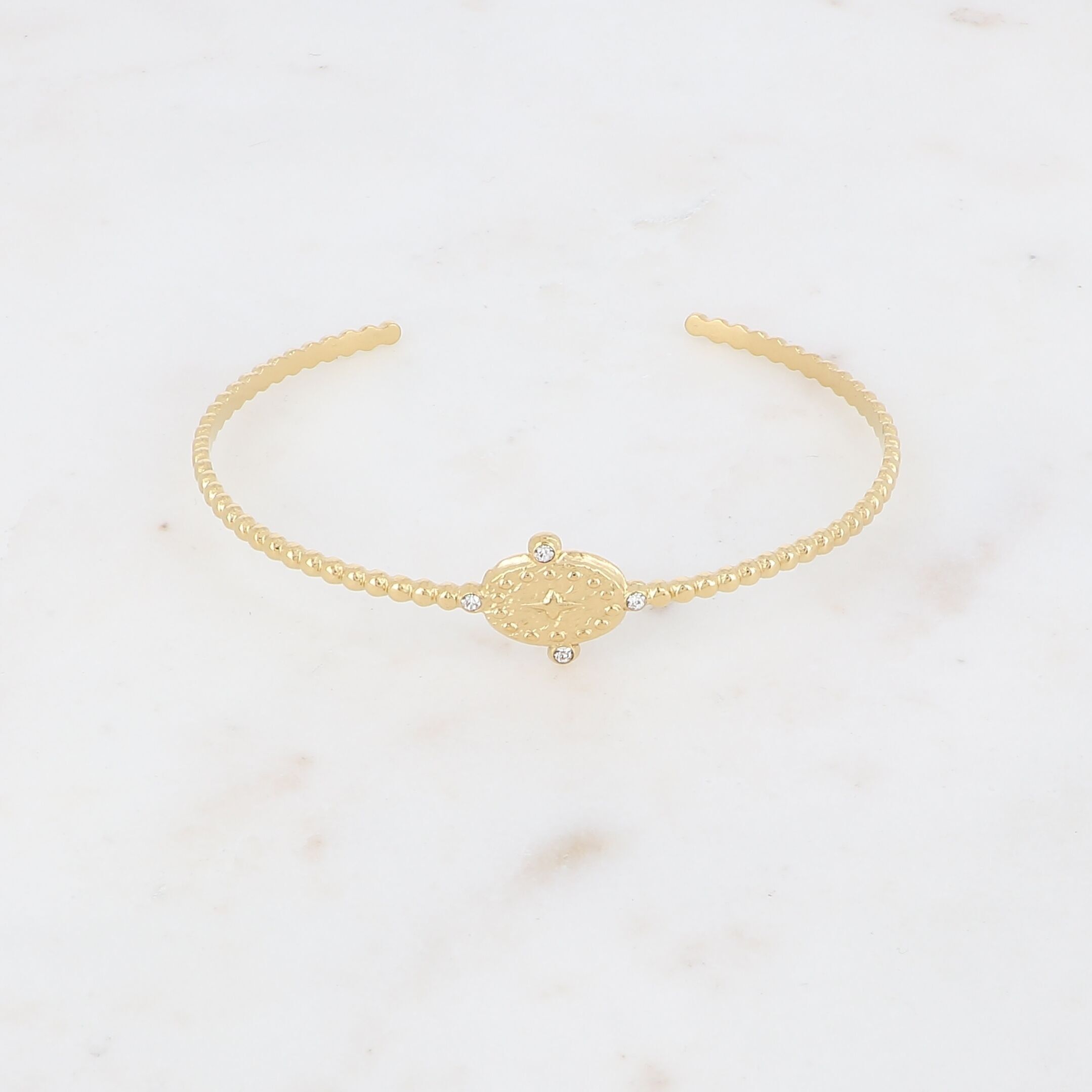 Mickie Armreif – Gold Weiß