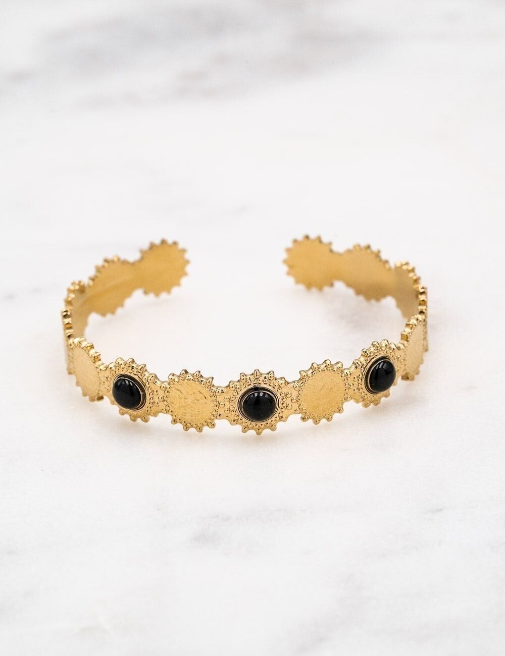 Bracciale rigido Calista - Agata nera