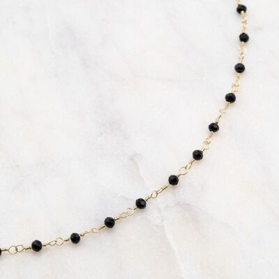 Joline necklace - black glass paste