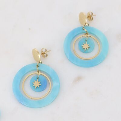 Prisca earrings - Blue gold