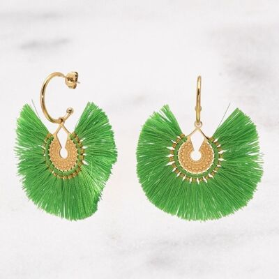 Aiyanna Earrings - Green Gold