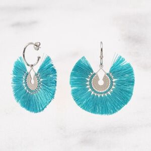 Boucles Aiyanna - Argenté Bleu