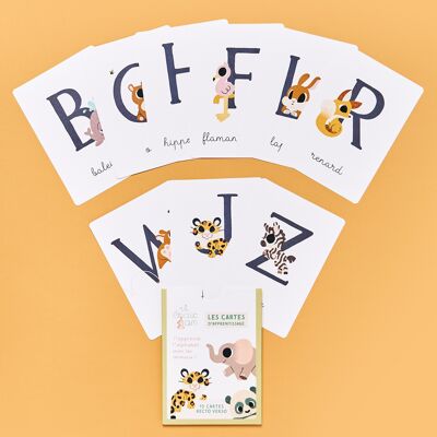 Cartes d'apprentissage « L'alphabet avec les animaux »