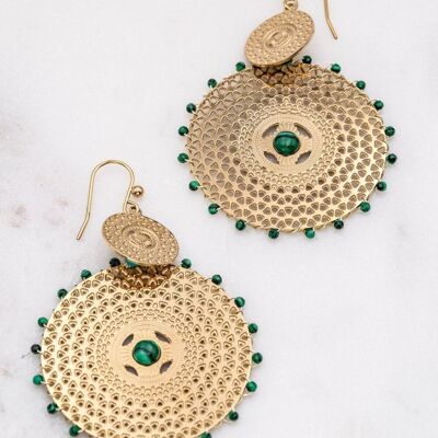 Ariancka earrings - malachite