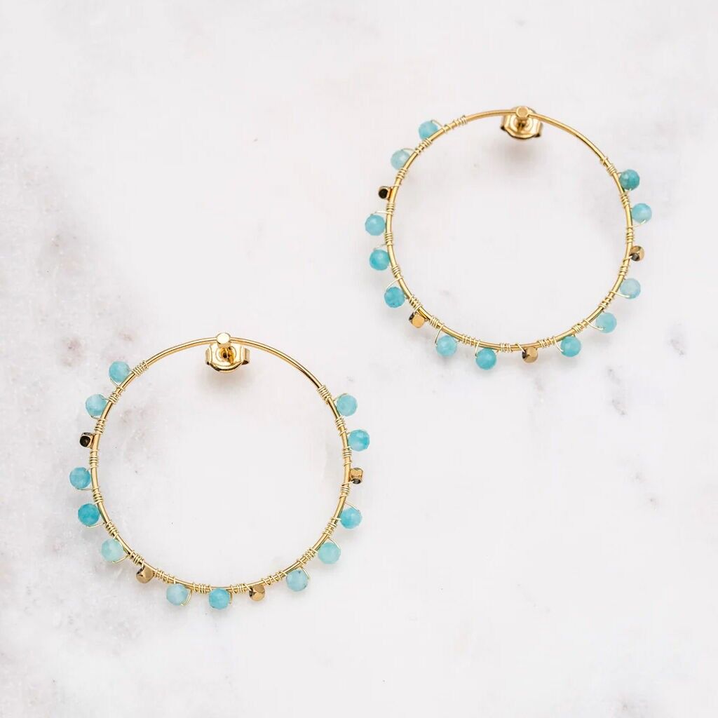 Boucles Lucile - Amazonite