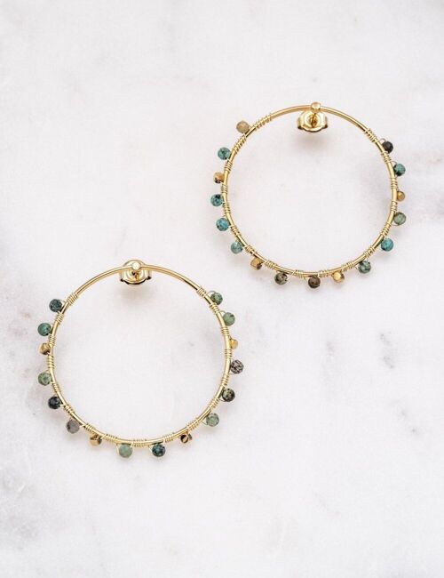 Boucles Lucile - Turquoise Africaine