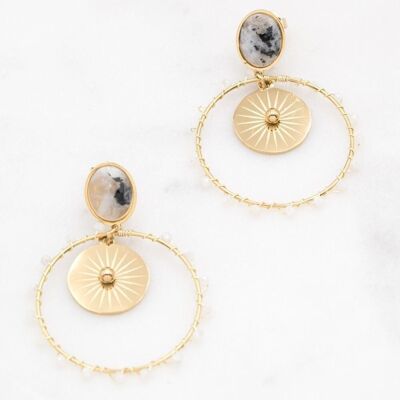Sia earrings - white agate