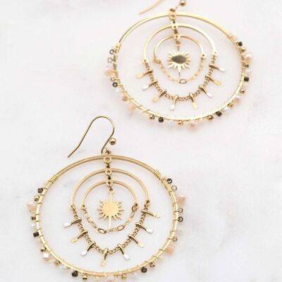 Amalya earrings - white agate