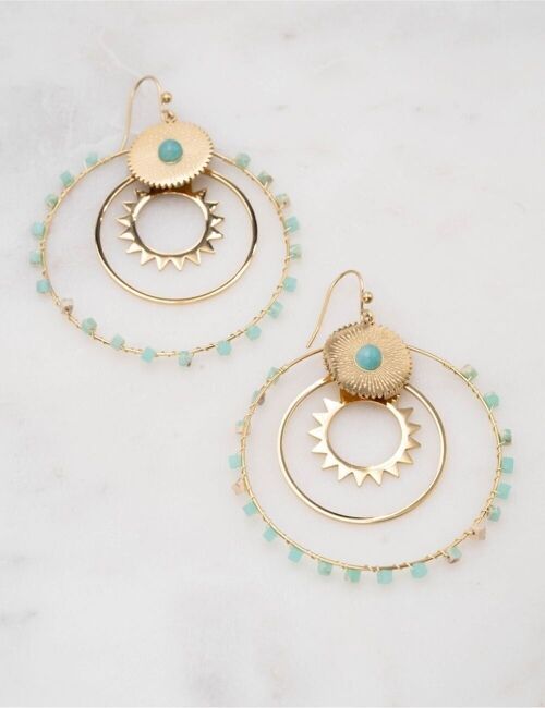 Boucles Jasminaé - Amazonite