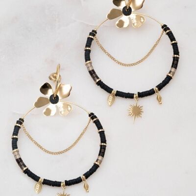 Pendientes Florida - Oro negro