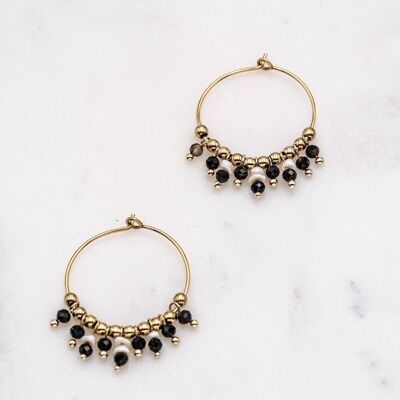 Pia earrings - black agate
