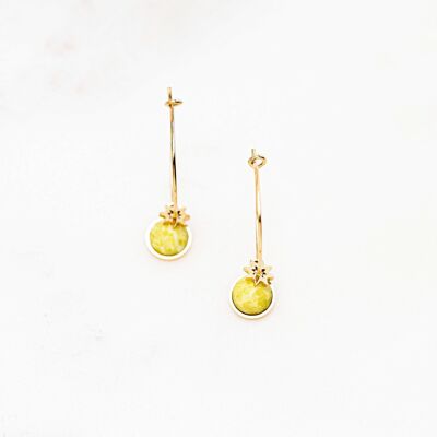 Iseolie earrings - tinted agate