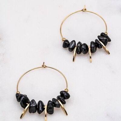 Boucles Joy - Agate noire